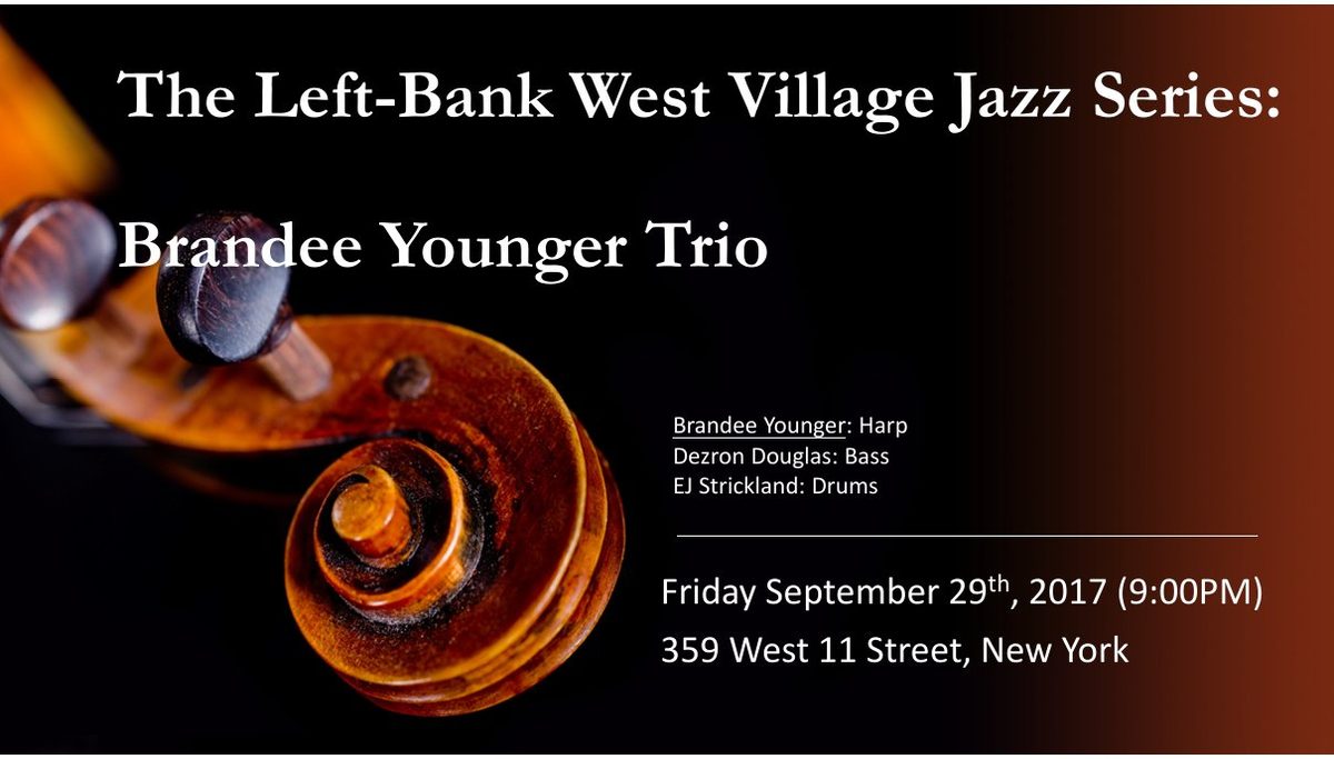 Flyer: Brandee Younger Trio, Sep 29, 2017