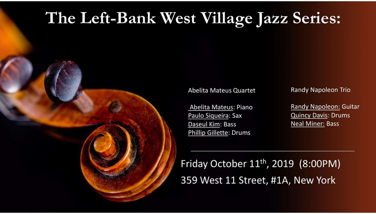 Flyer: Abelita Mateus Quartet / Randy Napoleon Trio, Oct 11, 2019