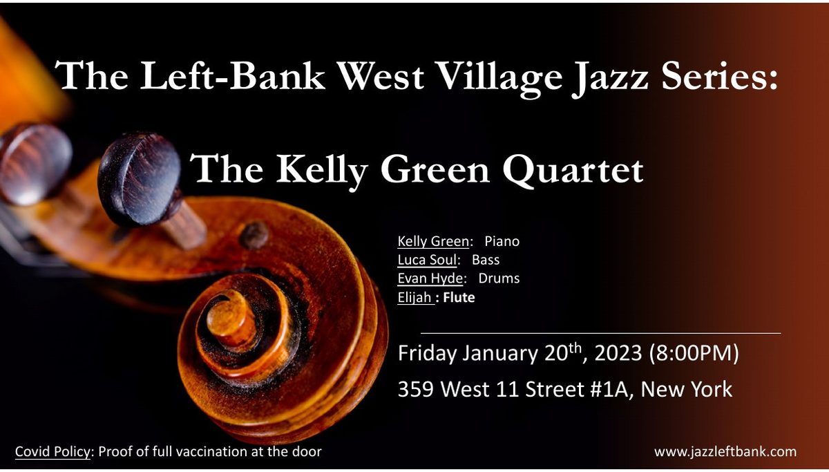 Flyer: The Kelly Green Quartet, Jan 20, 2023