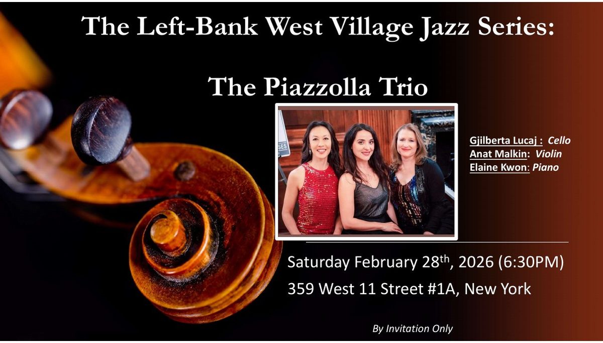Flyer: The Piazzolla Trio, Feb 28, 2026